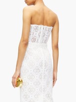 Thumbnail for your product : Alexander McQueen Endangered Flower Cotton-crochet Bustier Top - White