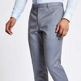 Thumbnail for your product : River Island Light blue slim fit suit trousers