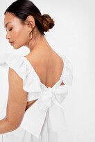 Thumbnail for your product : Nasty Gal Womens Petite Ruffle Sleeve Tie Back Mini Dress