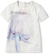 Thumbnail for your product : Calvin Klein Oversized Abstract Floral Short Sleeve Tunic