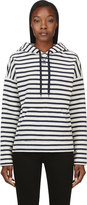 Thumbnail for your product : Alexander Wang T by Navy & Ivory French Terry Hooded Sweatshirt