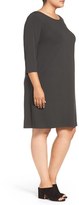 Thumbnail for your product : Eileen Fisher Plus Size Women's Ballet Neck Jersey Dress
