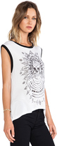 Thumbnail for your product : Lauren Moshi Zink Feather Chain Skull Tank