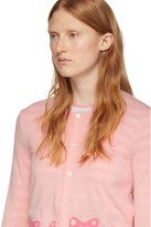 Thumbnail for your product : COMME DES GARÇONS GIRL Girl Pink and White Disney Edition Ribbons Cardigan