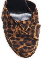 Thumbnail for your product : Saint Laurent Bianca Leopard-Print Suede Platform Sandals