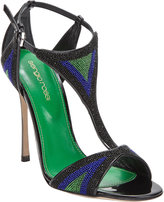 Thumbnail for your product : Sergio Rossi Beaded T-Strap Sandal