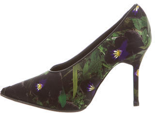 Givenchy Floral Pointed-Toe Pumps