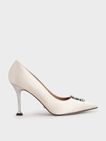 Thumbnail for your product : Charles & Keith Wedding Collection: Satin Gem-Embellished Pumps