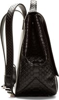 Thumbnail for your product : Proenza Schouler Black Etched Leather Python-Pattern Backpack