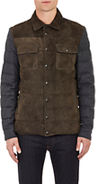 Thumbnail for your product : Moncler Men's Suede & Flannel Quilted Shirt-Jacket-BROWN