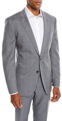 BOSS Men's Two-Tone Windowpane Wool Two-Piece Suit
