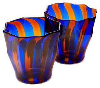 Murano Campbell Rey Campbell-rey - Rosanna Striped Glasses - Blue Multi