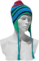 Thumbnail for your product : Acne Studios Katt Pompom-embellished Striped Wool Beanie