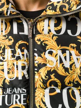 Versace Jeans Couture baroque print puffer jacket