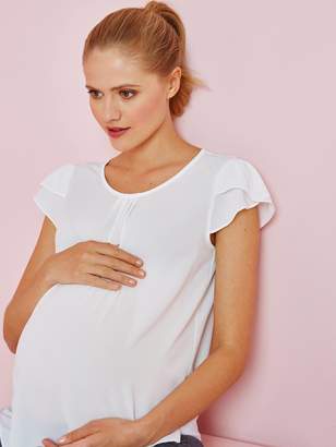 Vertbaudet Maternity Blouse, Lined and Ruffled