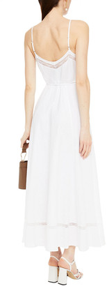 Reformation Daria Lace-trimmed Linen Maxi Wrap Dress