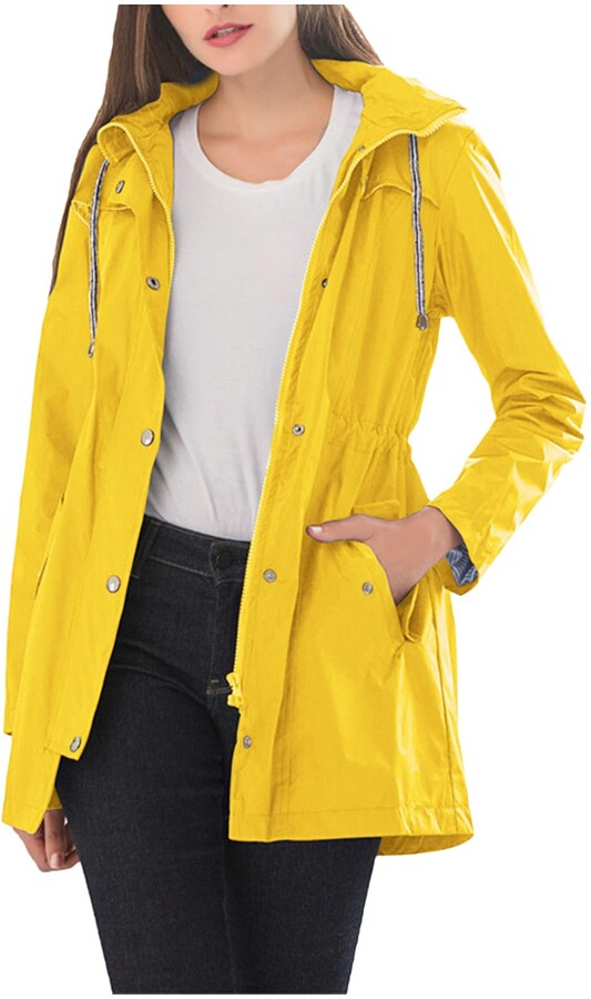 yellow rain mac womens