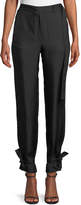 Thumbnail for your product : Slim Silk Pants with Tie Cuffs