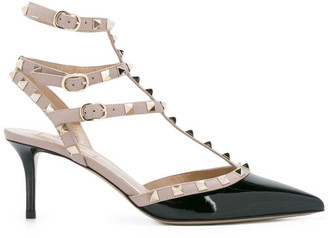 valentino rockstud kitten heels black