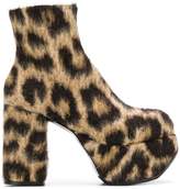 Thumbnail for your product : R 13 leopard platform boots