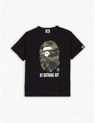 A Bathing Ape Camouflage logo cotton t-shirt 4-8 years