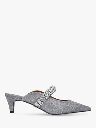ladies grey kitten heel shoes