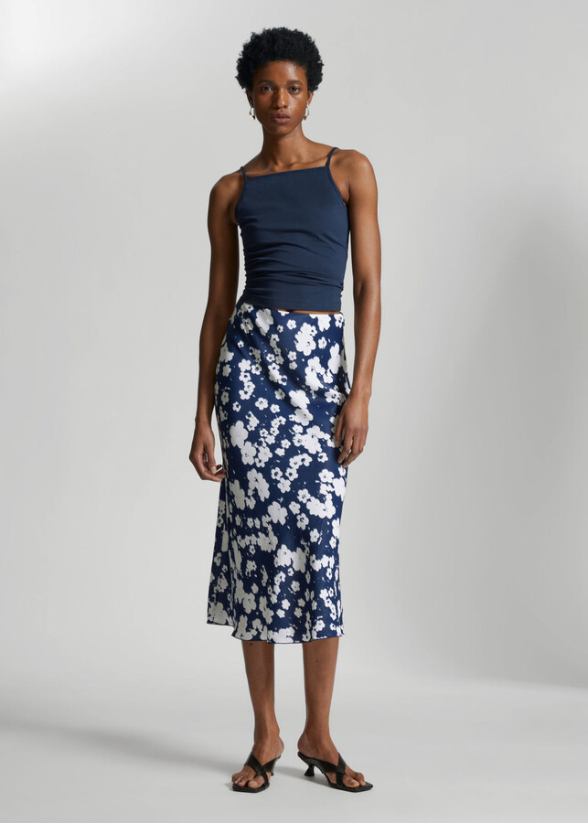 And other stories Satin Midi Pencil Skirt - ShopStyle