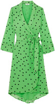 Thumbnail for your product : Ganni Polka-dot Georgette Wrap Dress