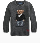 Thumbnail for your product : Ralph Lauren Kids Boy's Blazer Polo Bear Intarsia-Knit Pullover, Size 2-4