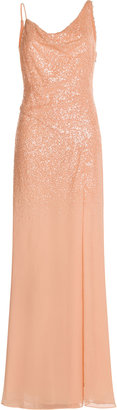 Halston Sequin Embellished Evening Gown