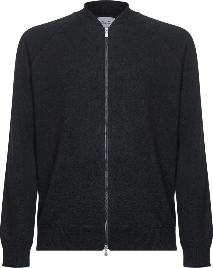 D4.0 Zipped Raglan-Seleeve Cardigan