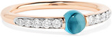 Thumbnail for your product : Pomellato M'ama Non M'ama 18-karat Rose Gold, Diamond And Topaz Ring