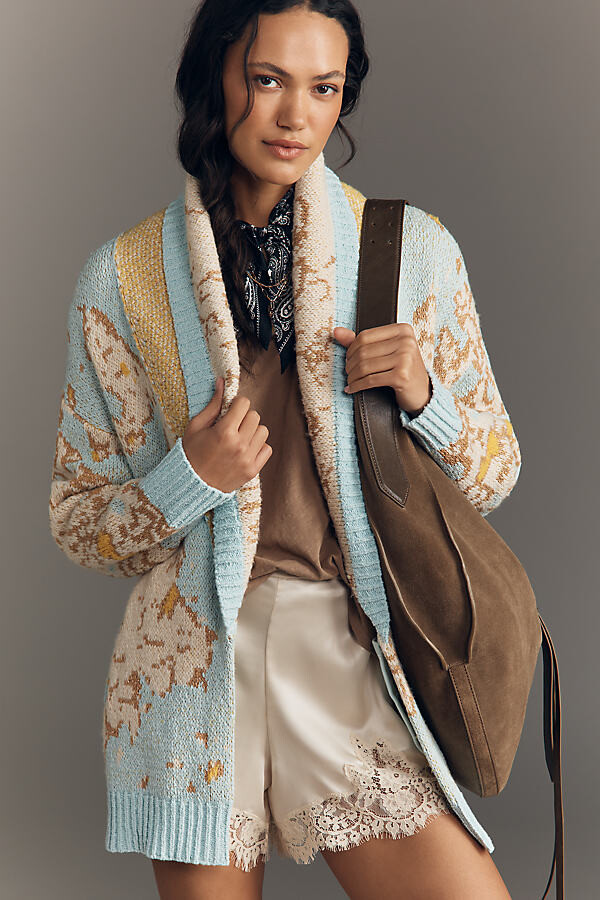 Pilcro Oversized Open-Front Longline Cardigan Sweater