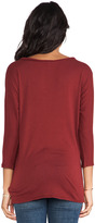 Thumbnail for your product : Lanston Oversized 3/4 Sleeve V Tee