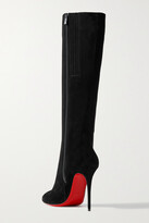 Thumbnail for your product : Christian Louboutin Eloise 100 Suede Knee Boots - Black