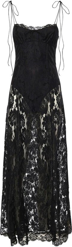 For Love & Lemons Lace Tie-Strap Dress