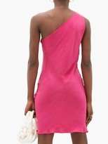 Thumbnail for your product : Worme - The One Shoulder Silk Mini Dress - Pink