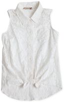 Thumbnail for your product : Speechless Girls' Lace Tie-Front Top