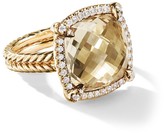 Thumbnail for your product : David Yurman 18kt yellow gold Châtelaine citrine and diamond ring