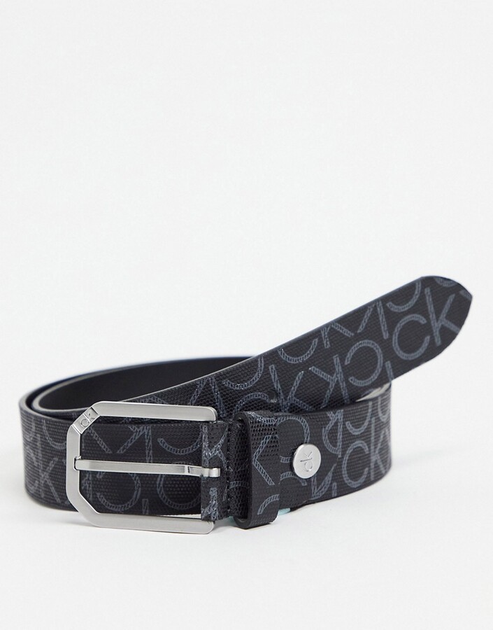 Calvin Klein monogram belt in black - ShopStyle