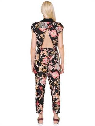 I'M Isola Marras Floral Printed Light Crepe Jumpsuit