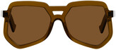 Thumbnail for your product : Grey Ant Brown Clip Hexagonal Aviator Sunglasses
