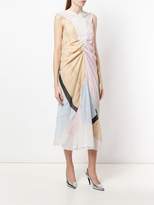 Thumbnail for your product : Victoria Beckham gathered striped dress