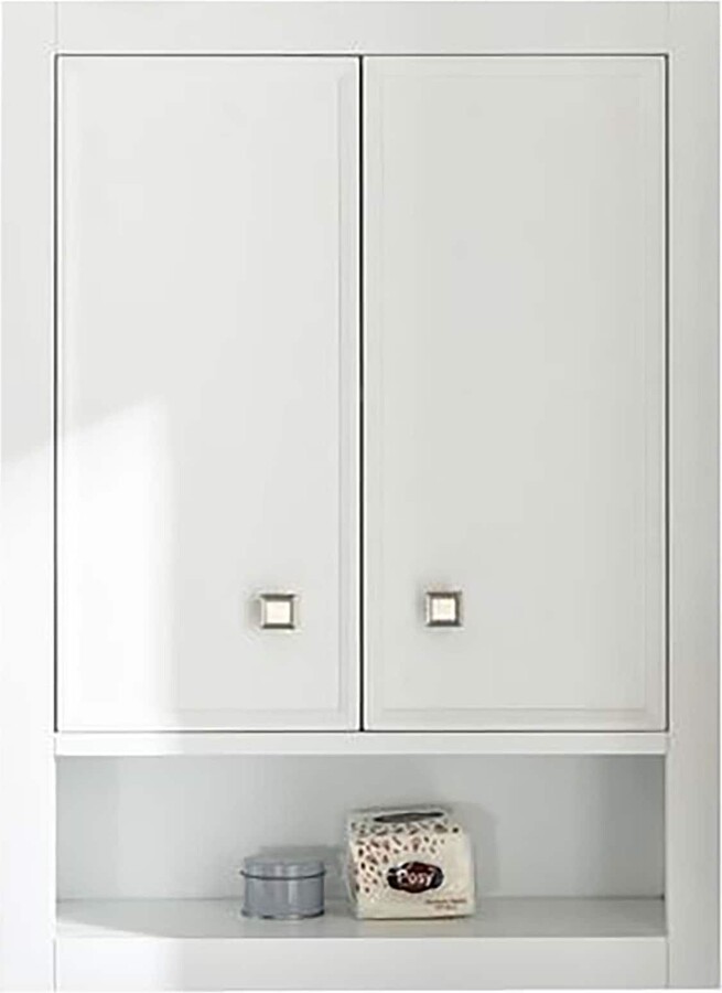 Legion Furniture Solid poplar Veneer 24" White Toilet Topper