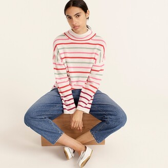 J.Crew Cashmere rollneck sweater in stripe