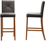 Thumbnail for your product : Curtis Dark Brown Modern Bar Stool (Set of 2)