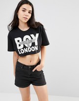 Thumbnail for your product : Boy London Logo Crop Top