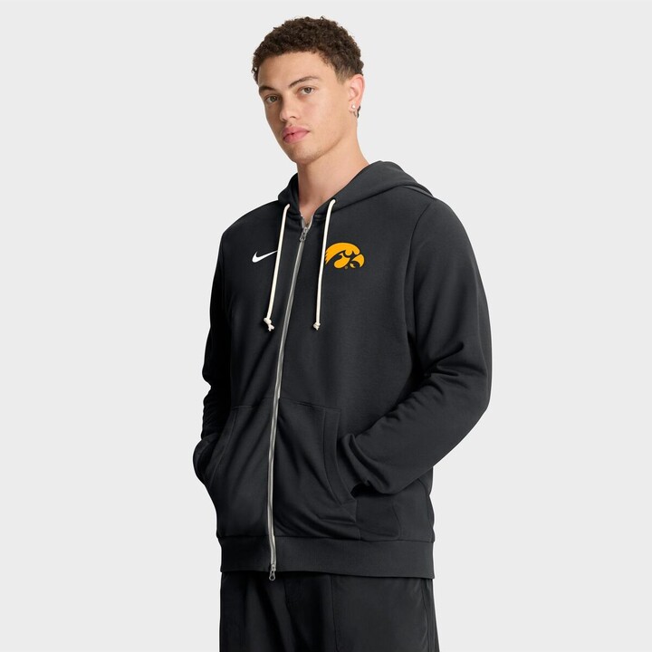 Nike Men's Black Iowa Hawkeyes 2025 Sideline Standard Issue Dri-fit Full-Zip Hoodie