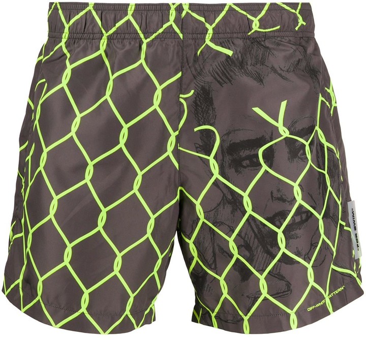 off white athletic shorts