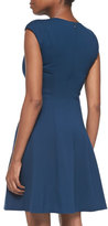 Thumbnail for your product : Rebecca Taylor Caley Cap-Sleeve Fit-and-Flare Dress